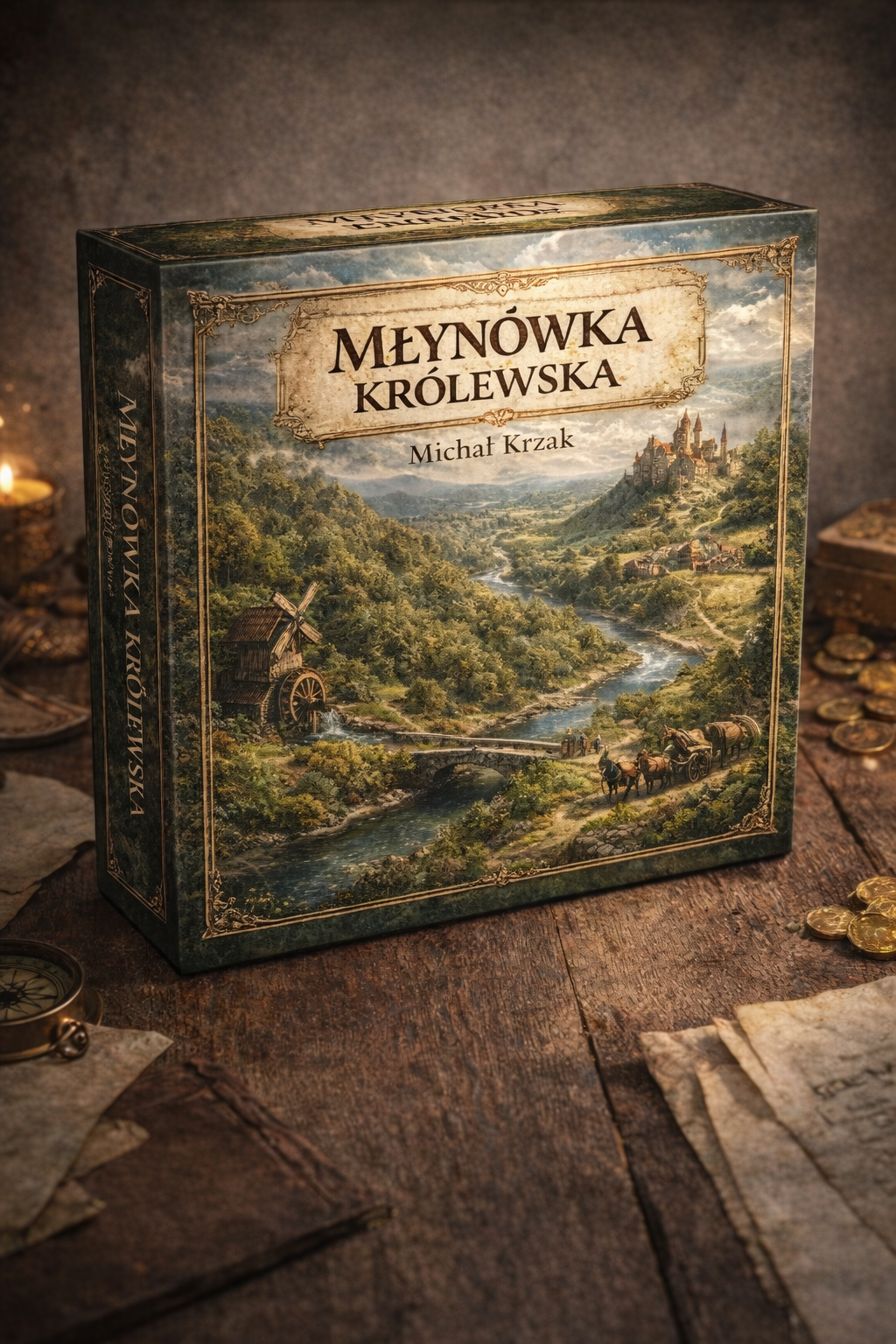 Pudełko gry planszowej Młynówka Królewska